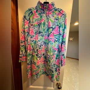 Lilly Pulitzer Skipper Popover Dress Size Small Salt in the Air Print